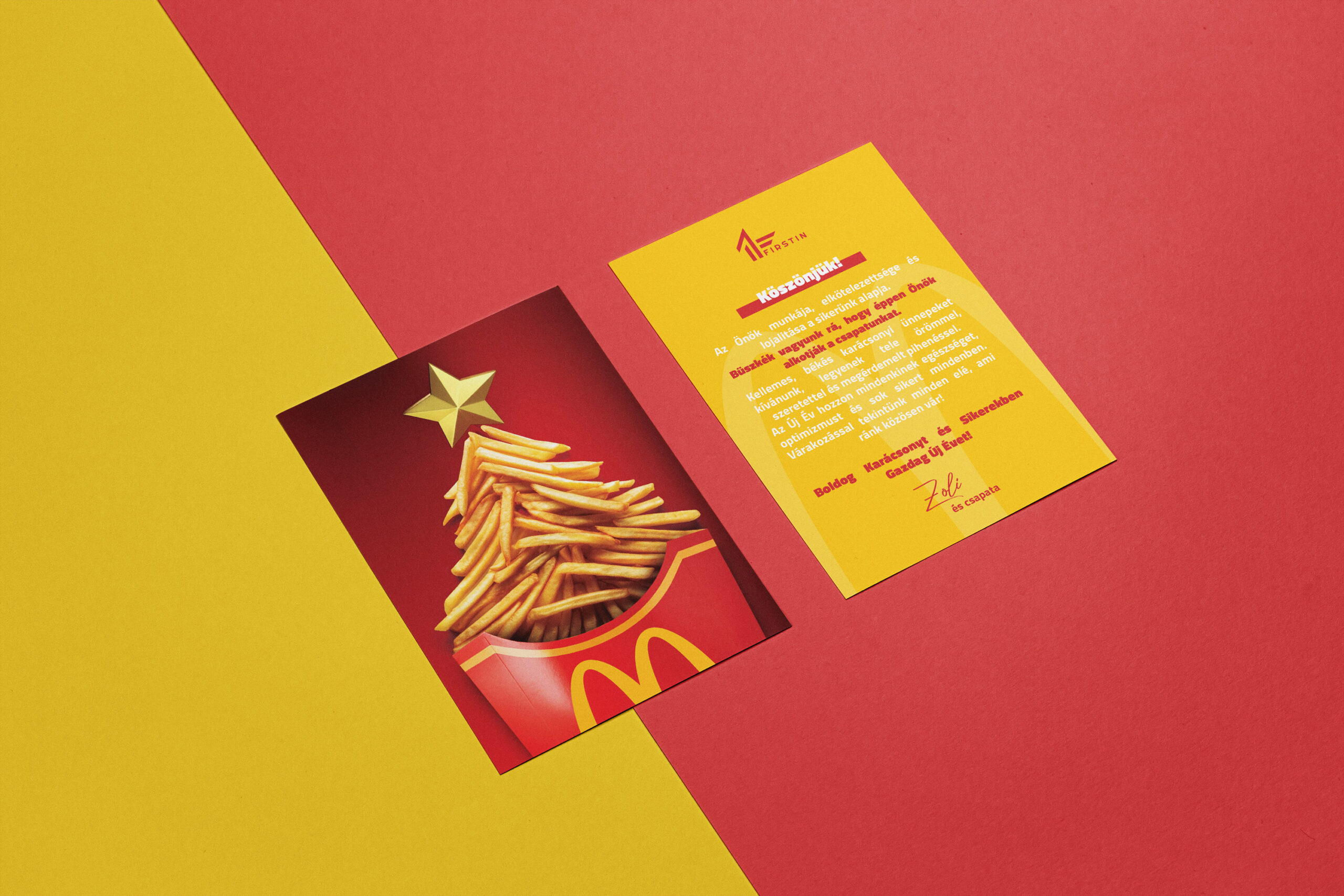 FIRSTIN × McDonald’s – nyomdai anyagok