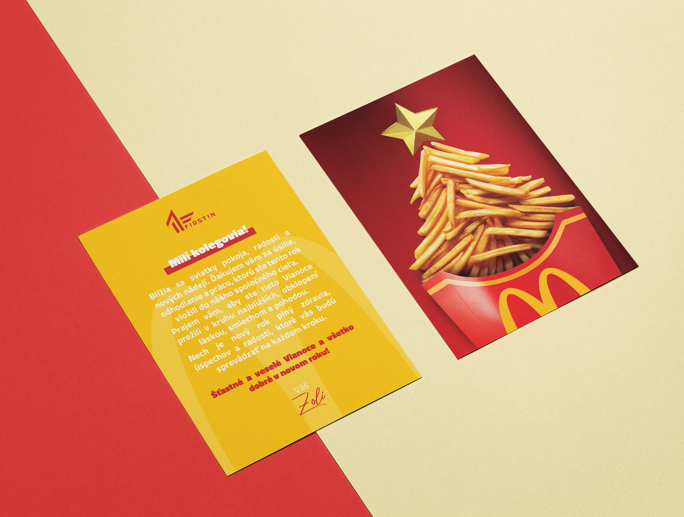 FIRSTIN × McDonald’s – nyomdai anyagok