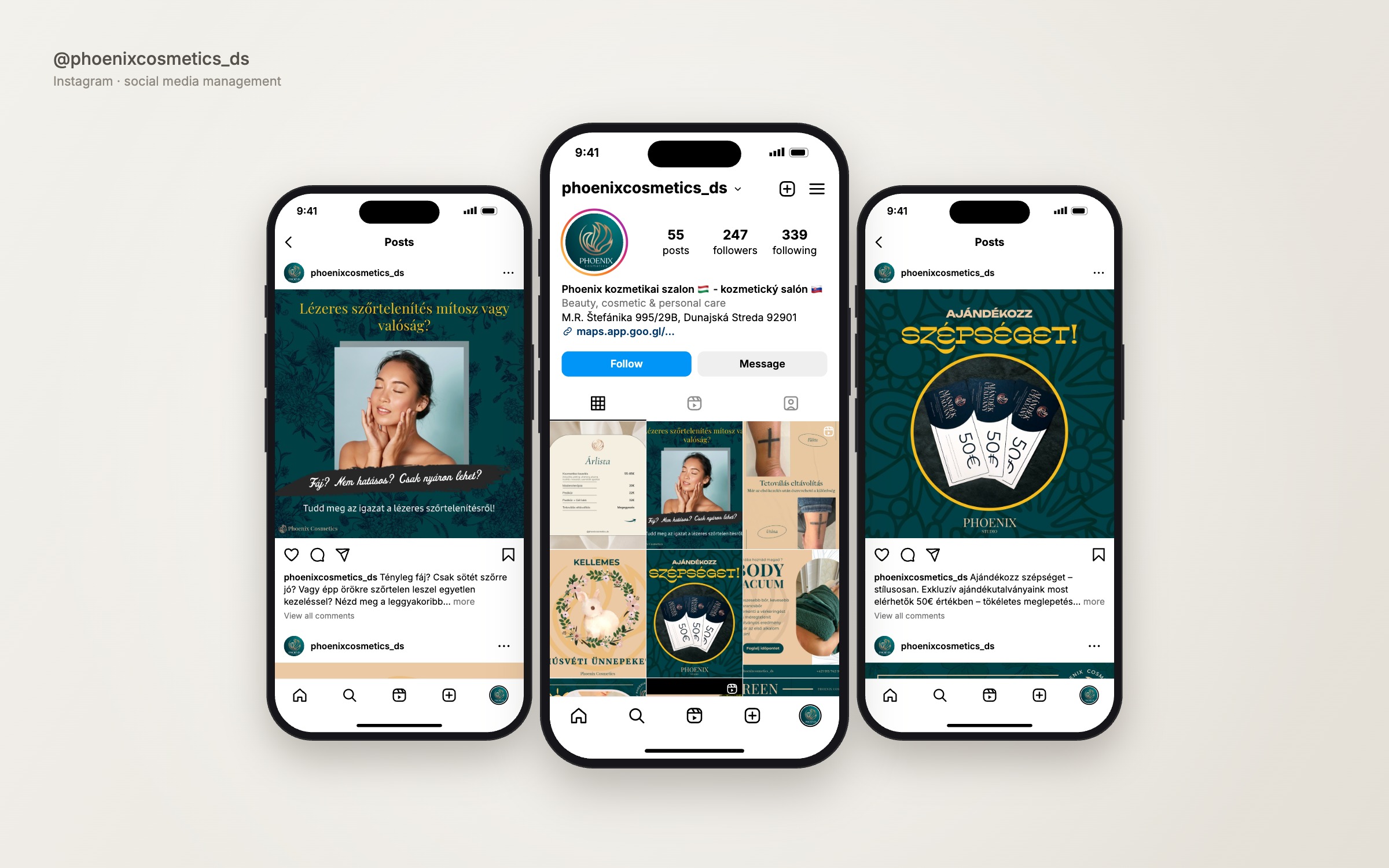 Phoenix Cosmetics – Beauty Salon on Instagram