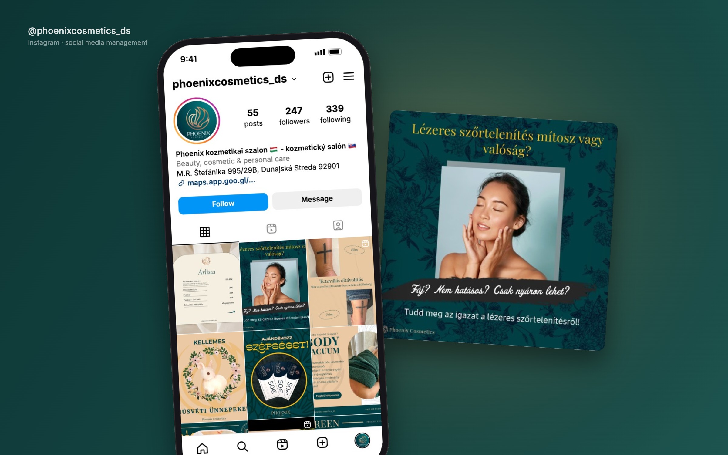 Phoenix Cosmetics – Beauty Salon on Instagram